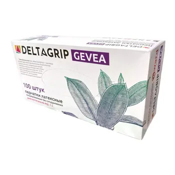 Перчатки одноразовые «Gevea» (латексные, хлорированные, неопудренные, 0.12 мм)