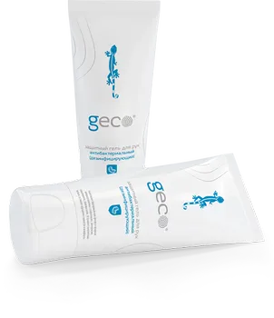 Защитный антибактериальный (дезинфицирующий) гель для рук"Geco" (туба 100мл) c флип-топ крышкой